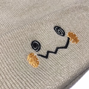 Embroidered Mimikyu Inspired Beanie | Kawaii | Adult Gift