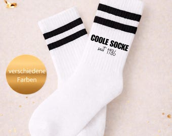 Geschenke für Sie und Ihn| Geschenke zum Geburtstag |Coole Socke| Socken mit Jahreszahl|Geburtstagssocken| Kreative Geschenke| Socken