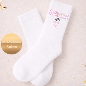 Socken Gymnasium| Geschenk zur Übertritt| 5. Klasse | Schulstart Geschenk Junge Mädchen | Socken für Schulkinder| Schulkind 2026