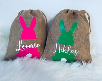 Ostertasche, Jute Tasche, Beutel Jute, Osternest, Tasche Ostern, personalisierte Ostertasche