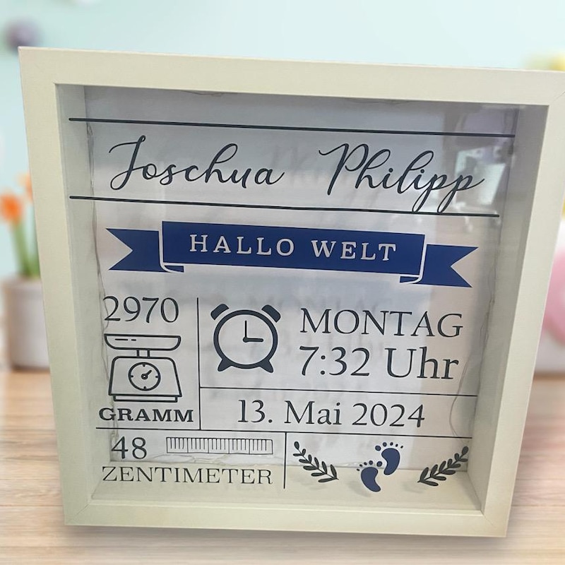 Bilderrahmen geburt Etsy.de