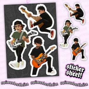 Pierce the Veil STICKER SHEET | PTV Band Emo Alternative Music Lyrics Vic Fuentes Merch Cute Fan Art Gift
