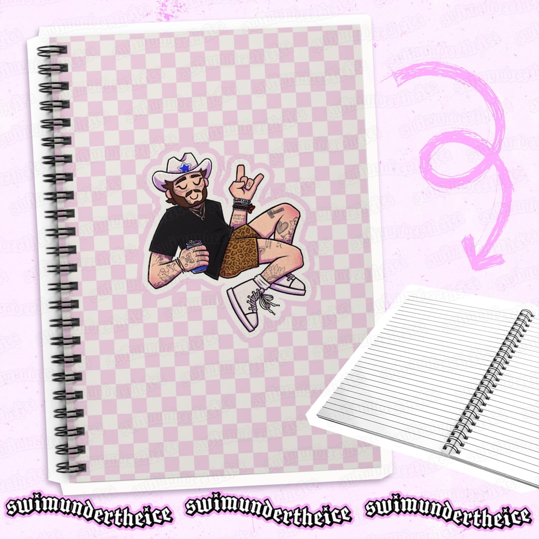 Posty Notebook - Pretty Pink | Post Malone Journal Notepad Ruled Lined ...