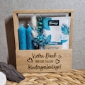 Gift set / wooden bag / small thank you / farewell / kindergarten / school / educator / teacher / candle / dried flowers / bath salts product logo