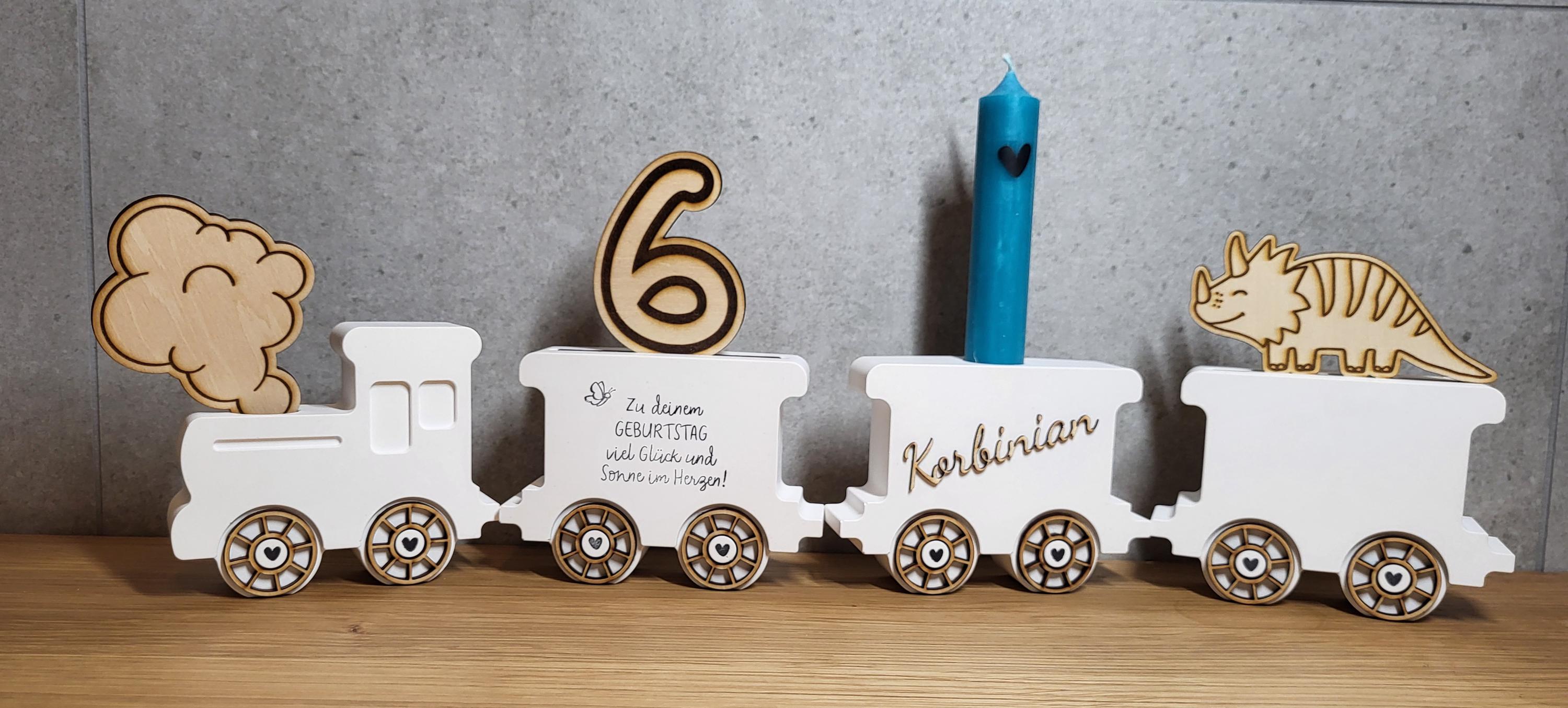 Geburtstagszug / Kinder / personalisiert / Geburtstag / Geschenk / Geburt / Raysin / Holz