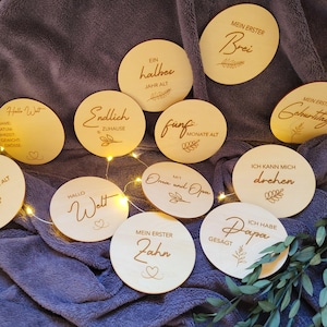 Meilensteinkarten / Baby / Geschenk / nachhaltig / Mein erstes Jahr / Fotos / Geburt / Babyparty