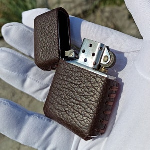 leather lighter case handmade leather product lighter coating