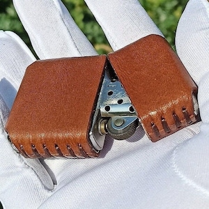 leather lighter case handmade leather product lighter coating
