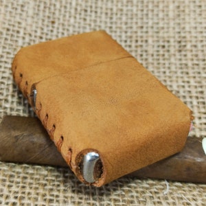 leather lighter case  handmade leather product lighter coating