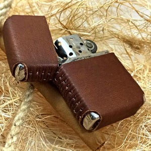 leather lighter case handmade leather product lighter coating