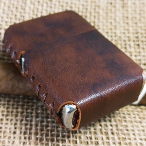 leather lighter case  handmade leather product lighter coating