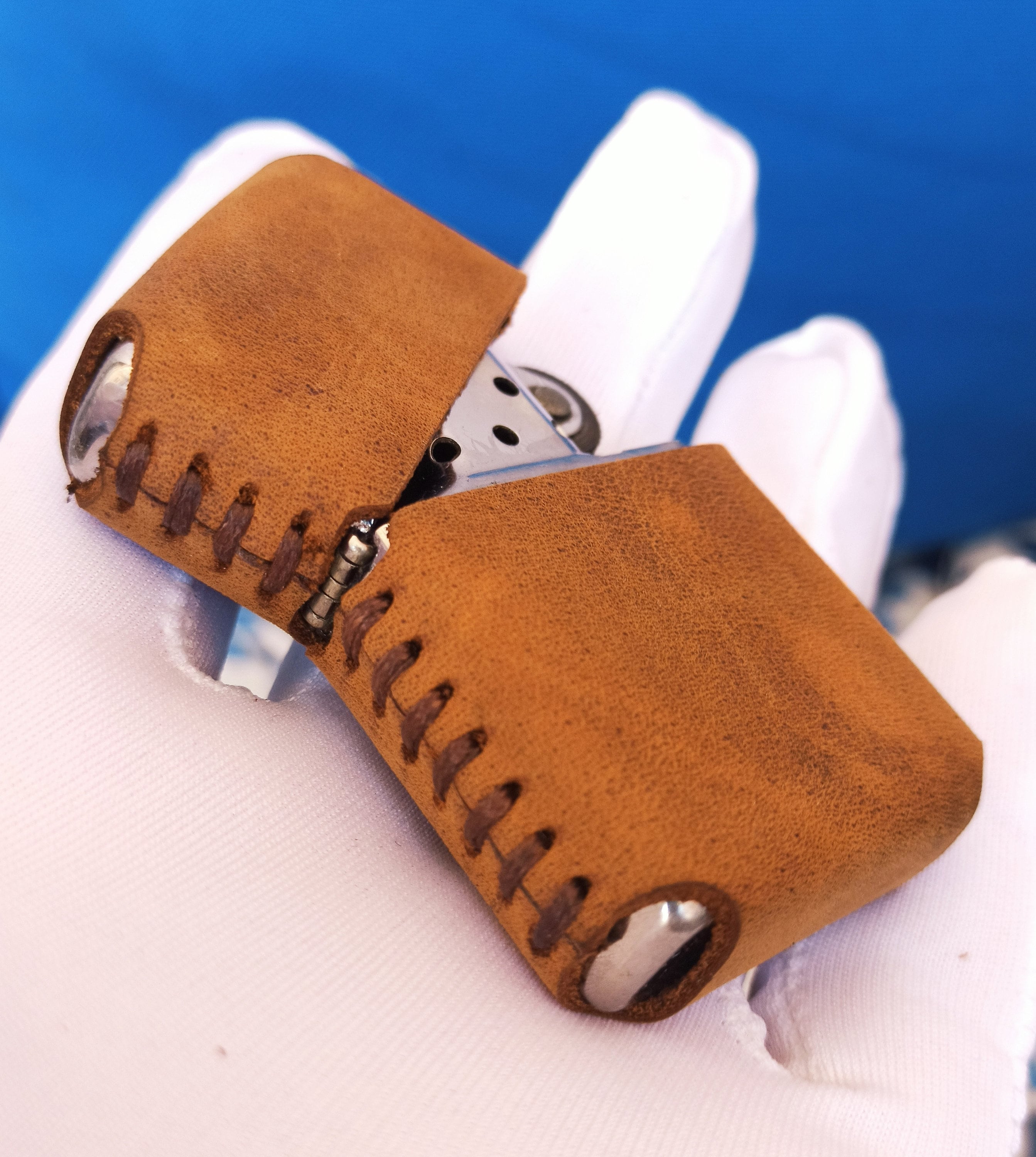 Crazy Horse Leather Lighter Case Handmade Leather Product Etsy