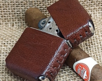 Handcrafted Leather Zippo Lighter Case – Custom Lighter Pouch