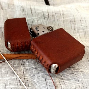 leather lighter case handmade leather product lighter coating