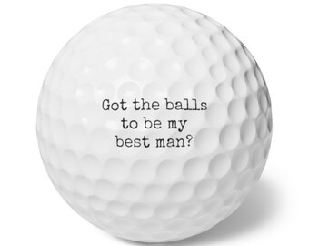 Best Man Invitation Golf Balls (6pcs)