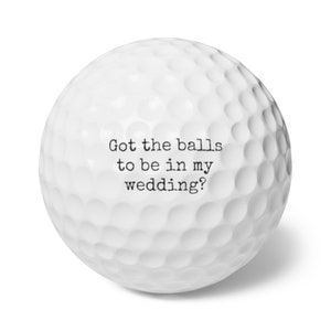 Groomsman Invitation Golf Balls, 6pcs