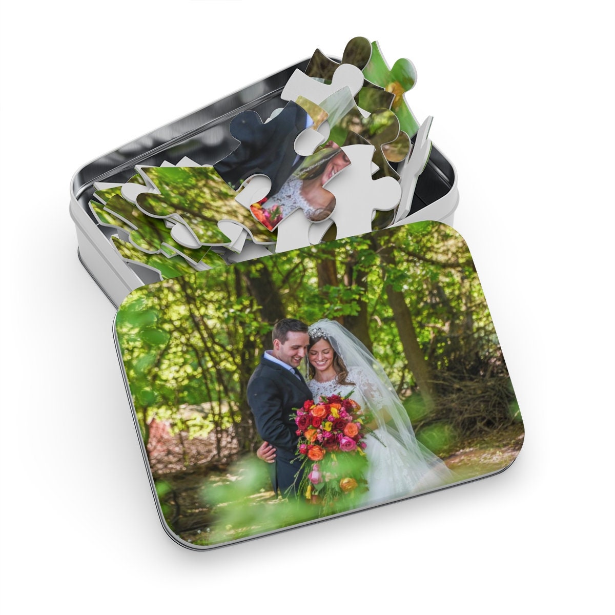 Personalised Jigsaws. Photo Puzzles Small To Large In Tin Box - Bags Of Love