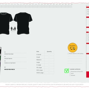 Textile Print Order Form  PDF/ai