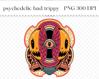 Psychedelic Trippy PNG Art: Sublimation Design (Digital Download)