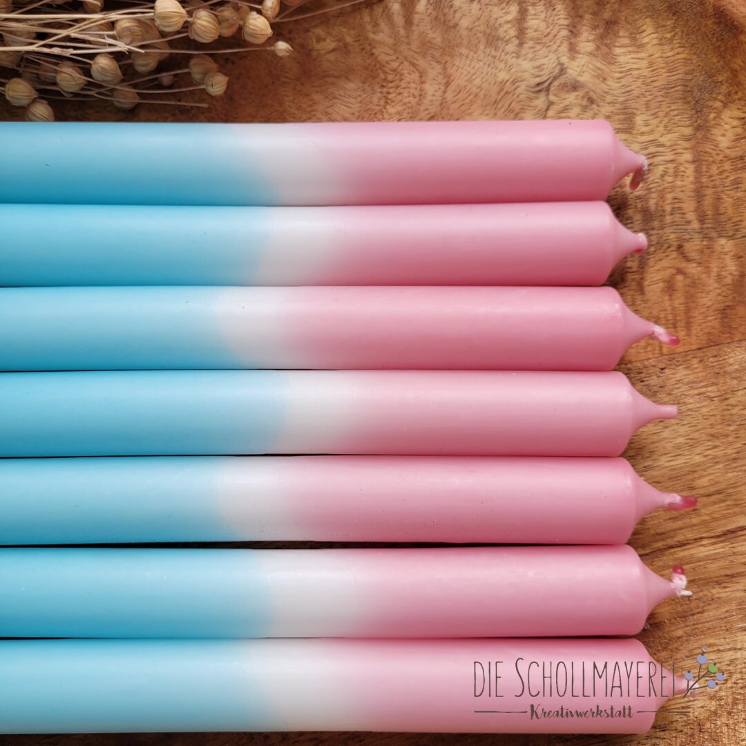 Dipdye Candles in Beautiful Colors, Stick Candle, Paraffin Candle