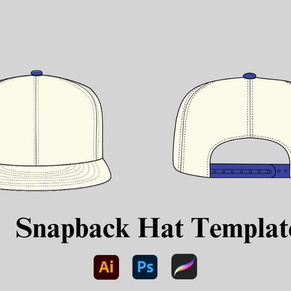 Snapback Hat Clothing Template Vector