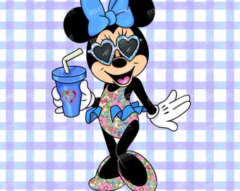 Minnie Mouse PNG file | Minnie Floral | Minnie Sublimation Design | Minnie shirt design | Instant Download