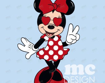 Archivo PNG de Minnie Mouse | Minnie Paz y Amor | Diseño de sublimación de Minnie | Diseño de camiseta de Minnie | Descarga instantánea