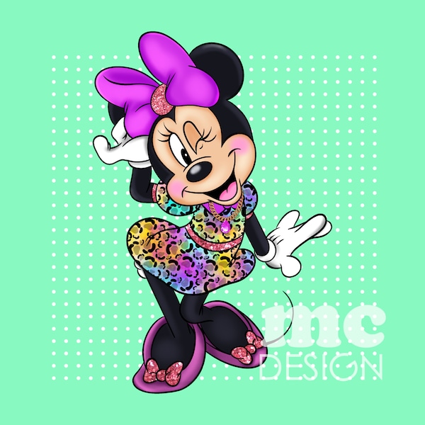 Leopard Minnie Mouse - Etsy