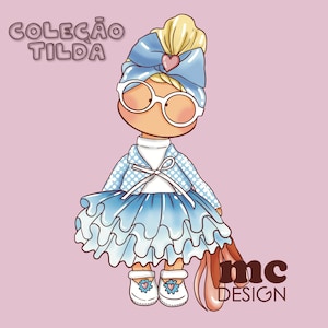 Tilda doll illustration | cute doll png | cute girls clipart | cute characters | dolls clipart set | free download | png file