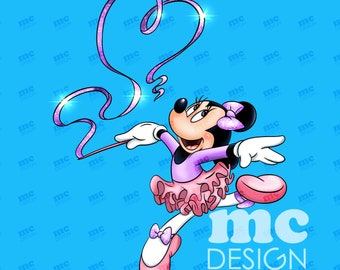 Archivo PNG de Minnie Mouse | bailarina minnie | Diseño de sublimación de Minnie | Diseño de camiseta de Minnie | Descarga instantánea