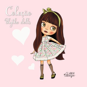 Blythe dolls illustration | cute dolls png | cute girls clipart | cute characters | dolls clipart set | digital download | png file