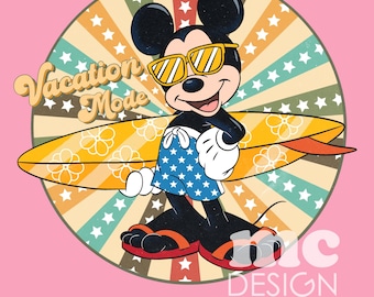 Mickey Mouse PNG file | Mickey Vacation Mode | Mickey Sublimation Design | Mickey Mouse shirt design | Instant Download