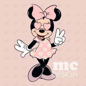 File PNG di Minnie Mouse | Minnie pace e amore | Design di sublimazione di Minnie | Disegno della camicia di Minnie | Download istantaneo