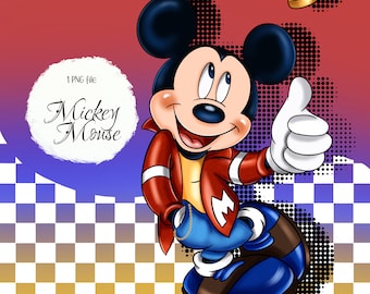 Mickey Mouse PNG file | Mickey Cool | Mickey Sublimation Design | Mickey Mouse shirt design | Instant Download