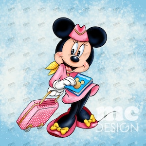 Minnie Mouse PNG file | Minnie flight attendant | Minnie Sublimation Design | Minnie shirt design | Instant Download