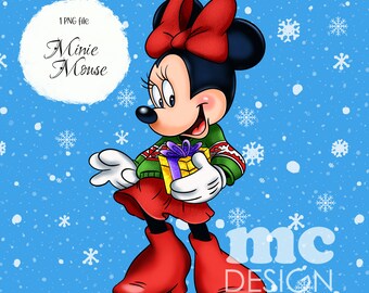 Minnie Mouse PNG file | Minnie Winter | Minnie Sublimation Design | Minnie shirt design | Instant Download