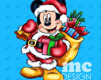 Archivo PNG de Mickey Mouse | Mickey Navidad | Diseño de sublimación de Mickey | Diseño de camiseta de Mickey Mouse | Descarga instantánea