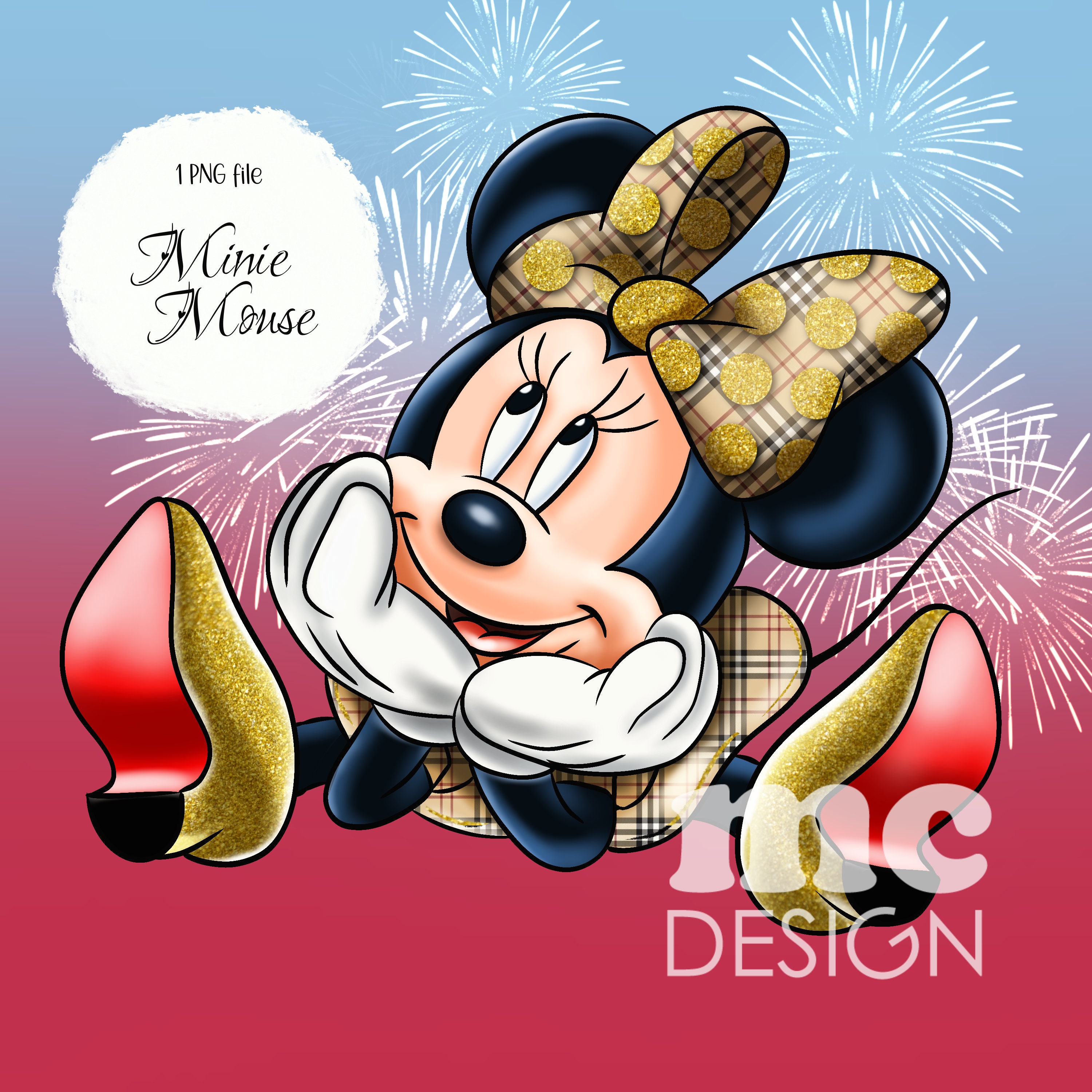 Archivo PNG de Minnie Mouse Minnie sentada Diseño de - Etsy México