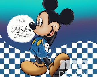 Archivo PNG de Mickey Mouse | Shorts vaqueros de Mickey | Diseño de sublimación de Mickey | Diseño de camiseta de Mickey Mouse | Descarga instantánea