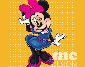Minnie Mouse PNG file | Minnie Pink & Denim | Minnie Sublimation Design | Minnie shirt design | Instant Download