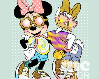 Archivo PNG de Minnie Mouse | Minnie y margarita | Diseño de sublimación de Minnie | Diseño de camiseta de Minnie | Descarga instantánea