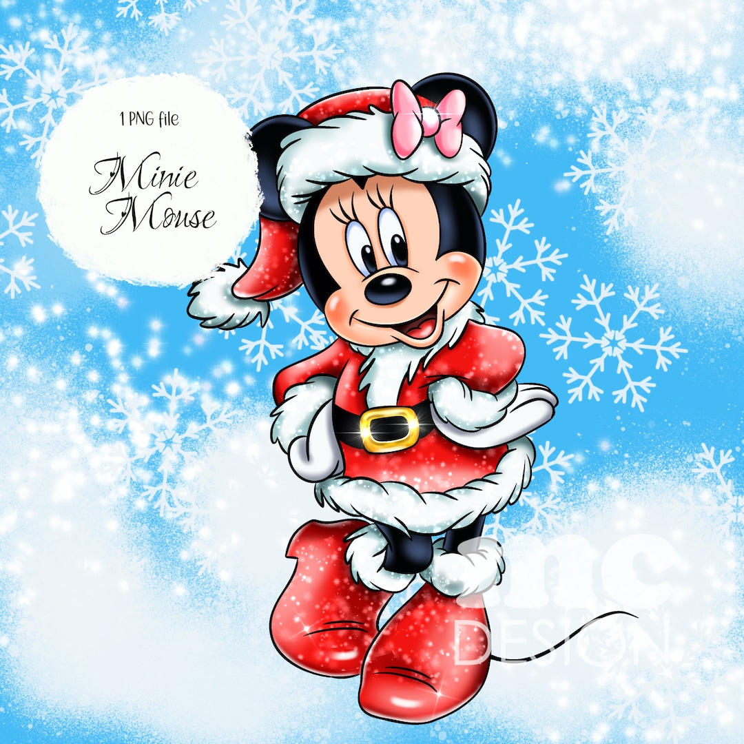Minnie Mouse PNG File Minnie Christmas Minnie Sublimation Design Minnie