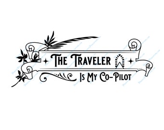 The Traveler Is My Co-Pilot Sticker, Critical Role Decal, DND Sticker, Critical Role Traveler Con Sticker, Dungeons and Dragons Sticker