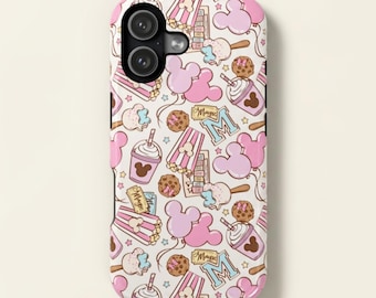 Disney Snacks Phone Case, Cartoon Phone Case, disney accessories, iPhone 16 pro case, iPhone 17 case, Mickey Mouse, MagSafe Tough phone case
