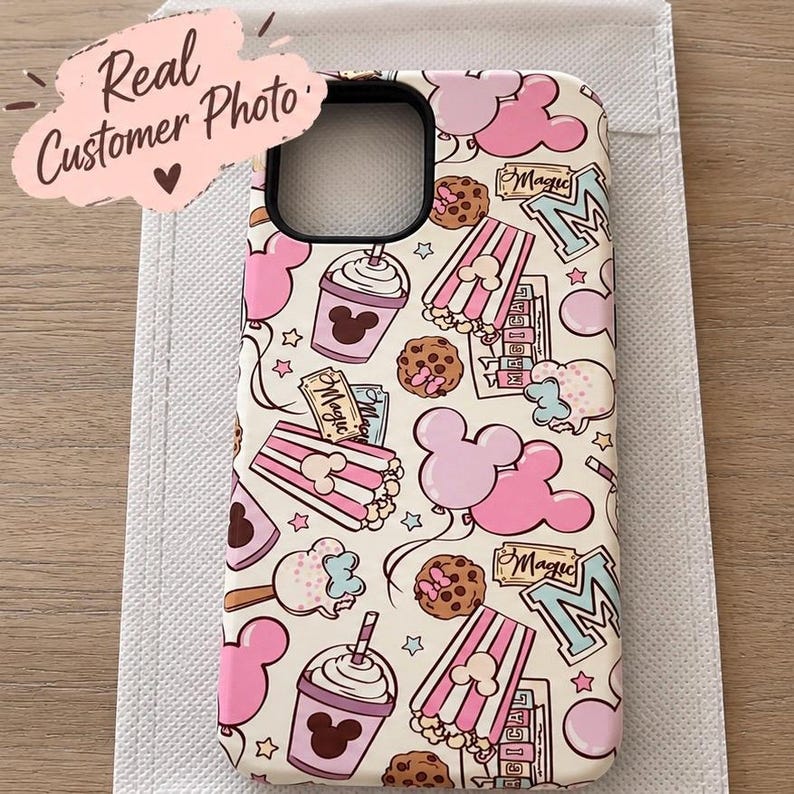 Disney Snacks Phone Case, Cartoon Phone Case, disney accessories, iPhone 16 pro case, iPhone 18 case, Mickey Mouse, MagSafe Tough phone case image 7