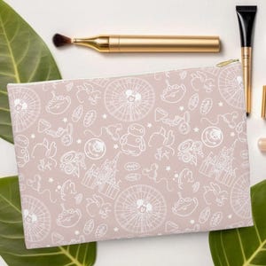 Disney World Accessory Pouch , Small Makeup Bag Personalized Makeup Brush Bag, Custom Makeup Bag, Monogram Toiletry Bag, Pencil Case Pouch