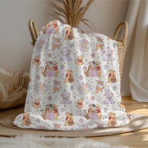 Winnie Puuh Sherpa Decke, Tigger Kleinkind Decke Anpassbare Baby Decke Disney Wohnkultur, Disney Decke für Kind, Babypartygeschenk