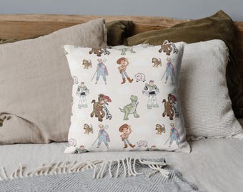 Funda de almohada de Toy Story, decoración del hogar de Disney, funda de almohada decorativa, almohada de Disney, decoración de Toy Story