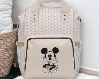 Mickey mouse disney diaper bag backpack expecting mom gift custom diaper bag pregnancy gift for new mom first time mom new parent gift