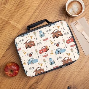 Sac à lunch Cars, Cadeau de rentrée des classes, Sac à lunch personnalisé Boîte à lunch pour garçons, Boîte à lunch fourre-tout pour la première journée d'école, Fournitures scolaires personnalisées
